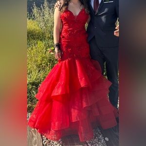 Cinderella divine red prom dress